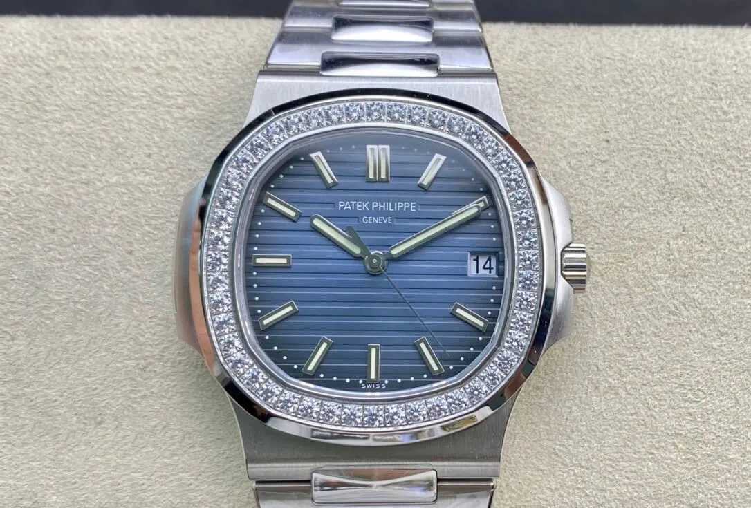 Patek Philippe Nautilus 5713 1G-010 PPF Factory 1:1 Best Edition Replica Watch V4 Blue Dial Swiss Cal.324 SC